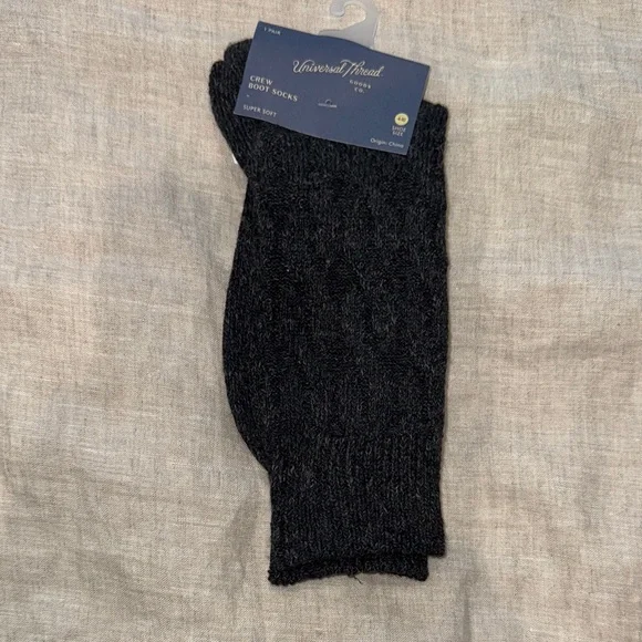 Universal Thread Super Soft Crew Socks - Dark Gray - Picture 4 of 4